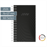 Taschenkalender Mod. Timing 3 2026 | A7, Kunststoff, schwarz
