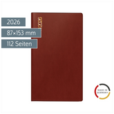 Taschenkalender Mod. TM 15 2026 | A6, Kunststoff, bordeaux