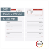 Wochen-Ersatzkalendarium Mod. TM 15 2027 | 87×153 mm
