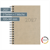 Taschenkalender Mod. perfect/Technik I 2027 | A6, Kunstleder, grau