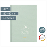 Taschenkalender Premium Young Line Mini 2026 „Wild Flowers“ | A6, Textil