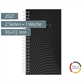 Taschenkalender Mod. Timing 2 2027 | A6, Kunststoff, schwarz