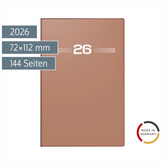 Taschenkalender Mod. partner/Industrie I 2026 | A7, Kunststoff, caramel