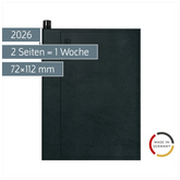 Taschenkalender Mod. partner/Industrie I 2026 | A7, Kunststoff, schwarz