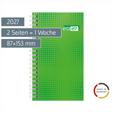Taschenkalender Colour Line Mod. Taschenplaner int. 2027 | A6, Papier, grün