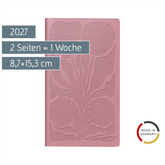 Taschenkalender Design Line Mod. Taschenplaner int. 2027 „Rosie“ | A6, Kunstleder