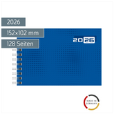 Taschenkalender Mod. Septimus 2026 | A6 quer, Papier, blau