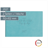 Taschenkalender Design Line Mod. Septimus 2027 „Sea“ | A6 quer, Kunstleder