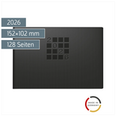 Taschenkalender Mod. Septimus 2026 | A6 quer, Papier, schwarz