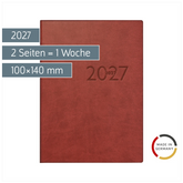 Taschenkalender Mod. perfect/Technik I 2027 | A6, Kunstleder, bordeaux