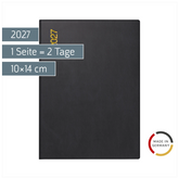 Taschenkalender Mod. Technik II 2027 | A6, Kunststoff, schwarz
