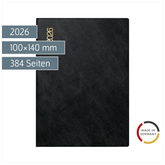 Taschenkalender Mod. Technik III 2026 | A6, Kunststoff, schwarz