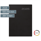 Taschenkalender Mod. Technik III 2026 | A6, Kunststoff, schwarz