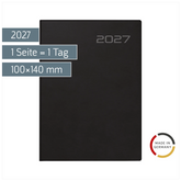 Taschenkalender Mod. Technik III 2027 | A6, Kunststoff, schwarz