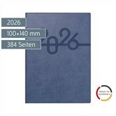 Taschenkalender Mod. Technik III 2026 | A6, Kunstleder, blau