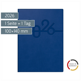 Taschenkalender Mod. Technik III 2026 | A6, Kunstleder, blau