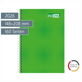Buchkalender Mod. futura 2 2026 | A5, Papier, grün