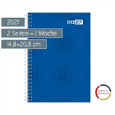 Buchkalender Colour Line Mod. futura 2 2027 | A5, Papier, blau