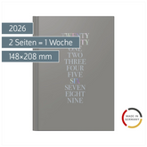 Buchkalender Mod. futura 2 2026 „Iridescent“ | A5, Kunststoff