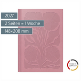 Buchkalender Mod. futura 2 2027 „Rosie“ | A5, Kunstleder
