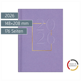Buchkalender Mod. futura 2 2026 „Lavender“ | A5, Textil