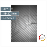 Buchkalender Mod. futura 2 2026 | A5, Kunststoff, anthrazit