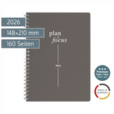 Buchkalender Premium Young Line 2026 „Focus“ | A5, Karton