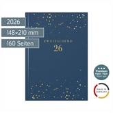 Buchkalender Premium Young Line 2026 „Starry Night“ | A5, Kunstleder
