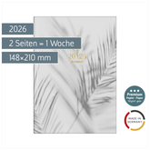 Buchkalender Premium Young Line 2026 „Shadows“ | A5, Papier