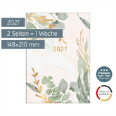 Buchkalender Premium Young Line 2027 „Bloom“ | A5, Papier