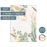 Buchkalender Premium Young Line 2027 „Bloom“ | A5, Papier