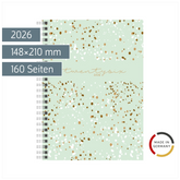 Buchkalender Mod. Timing 1 2026 „Confetti“ | A5, Kunststoff