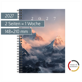 Buchkalender Design Line Mod. Timing 1 2027 „Mountain“ | A5, Papier