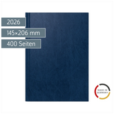 Buchkalender Mod. Chefplaner 2026 | A5, Kunststoff, dunkelblau