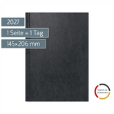 Buchkalender Mod. Chefplaner 2027 | A5, Kunststoff, schwarz