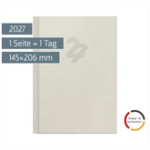 Buchkalender Mod. Chefplaner 2027 „Grey“ | A5, Kunstleder