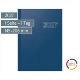 Buchkalender Mod. Chefplaner 2027 | A5, Kunststoff, blau