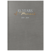 10-Jahres-Kalender Premium 2025-2034 „10 Years of Moments“ | A4, Kunstleder