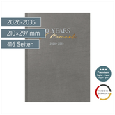 10-Jahres-Kalender Premium 2026-2035 „10 Years of Moments“ | A4, Kunstleder