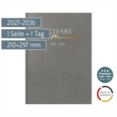 10-Jahres-Kalender Premium 2027-2036 „10 Years of Moments“ | A4, Kunstleder