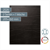 Buchkalender Mod. Managerkalender TM 2026 | 205×260 mm, Leder, schwarz