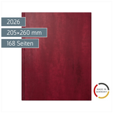 Buchkalender Mod. Managerkalender TM 2026 | 205×260 mm, Kunstleder, rotbraun