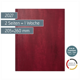 Buchkalender Premium Mod. Managerkalender TM 2027 | 205×260 mm, Kunstleder, rotbraun