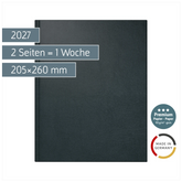 Buchkalender Premium Mod. Managerkalender TM 2027 | 205×260 mm, Kunstleder, schwarz