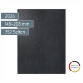Buchkalender Mod. Mentor 2026 | A5, Kunststoff, schwarz
