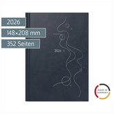 Buchkalender Mod. Mentor 2026 „Bubbles“ | A5, Kunstleder