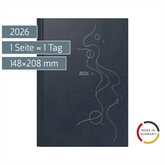 Buchkalender Mod. Mentor 2026 „Bubbles“ | A5, Kunstleder