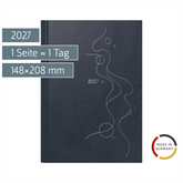 Buchkalender Mod. Mentor 2027 „Bubbles“ | A5, Kunstleder