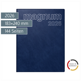 Buchkalender Mod. magnum 2026 | 183×240 mm, Kunststoff, dunkelblau