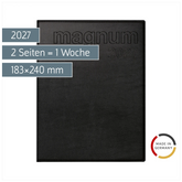 Buchkalender Mod. magnum 2027 | 183×240 mm, Kunstleder, schwarz